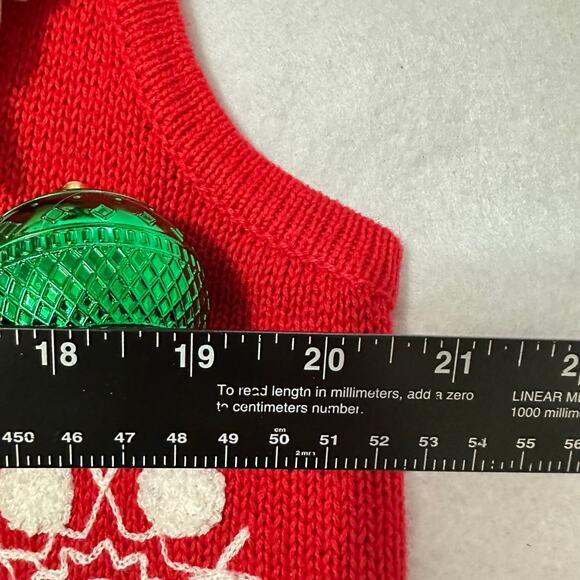 Ugly Christmas Sweater Vest Teddy Bear LIGHTS UP Tinsel Xmas Party Winner Large - Picture 4 of 5